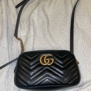 Gucci Black Canvas Shoulder Bag
